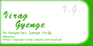 virag gyenge business card
